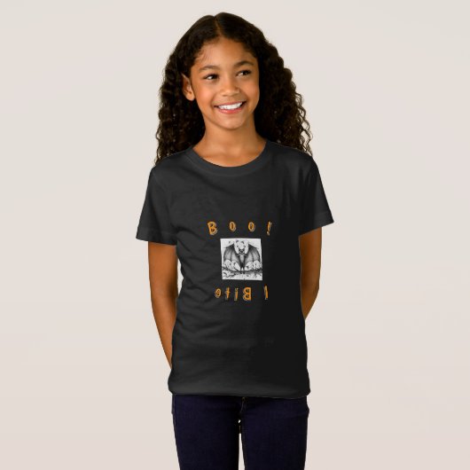 Bite-Moi, Boo ! T-shirt enfant thème Halloween (Devant entier)