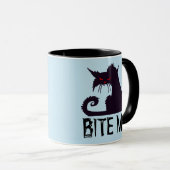 BITE MOI ! Drôle café de chat Mugs (Devant droit)