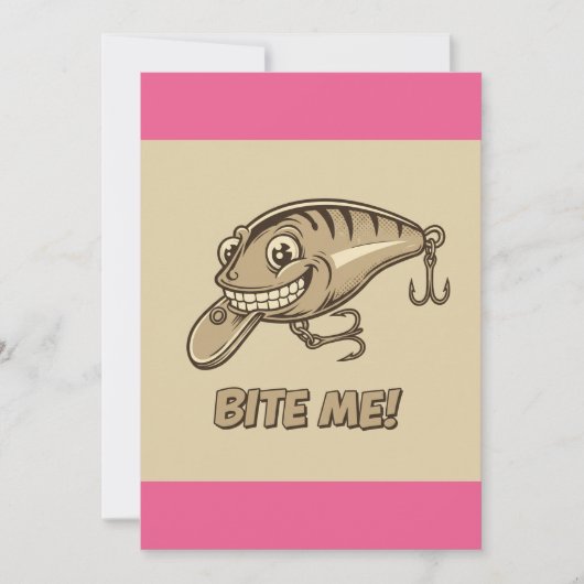 Bite-Moi ! Invitation de leurre de pêche (Devant)