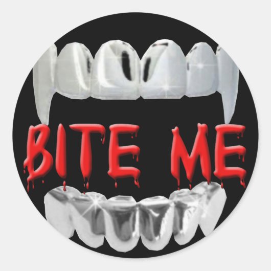 Bite-Moi Stickers Sang Et Dents (Devant)