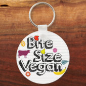Bite Size Vegan Sleutelhanger New Logo (Voorkant)