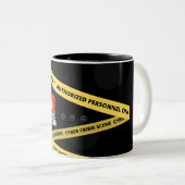 Bite Sized Cyber Crime Banner Mug (Devant droit)