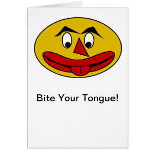 Bite Ta Langue Drôle Visage Jaune