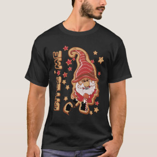 Bites Me Gingerbrood Man Santa T-shirt