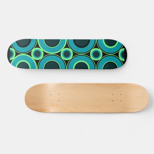 Bitesize Blauwgroen Donuts met Mint Skateboard (Horizontaal)