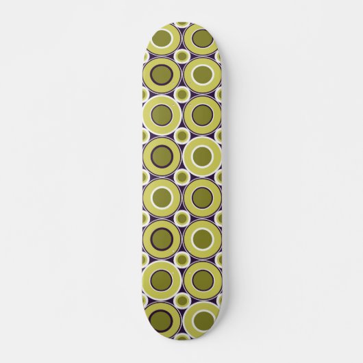 Bitesize Olijfgroene donuts met wit Skateboard (Voorkant)