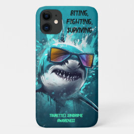 Biting Fighting Surviving Tourette's iPhone Case