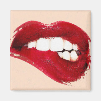 Biting Lip Fridge Magnet Magneet