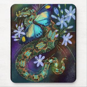 Bitis Nasicornis Vlinderadder Kunst Muismat