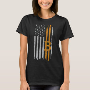 Bitmunt American Flag Patriotic Cryptocurrency Hoe T-shirt