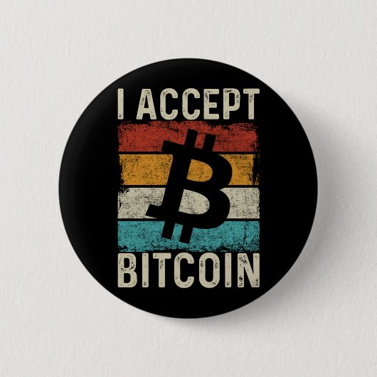 Bitmunt Crypto I Accepteer Bitmunt Retro  Ronde Button 5,7 Cm (Voorkant)