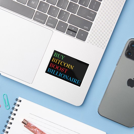 Bitmunt Crypto Sticker (Laptop met iPhone)