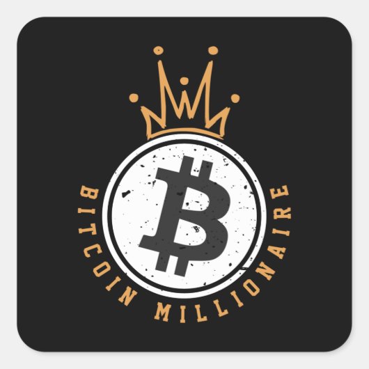 Bitmunt Millionaire Vierkante Sticker (Voorkant)