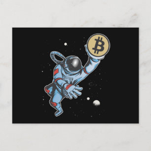 Bitmunt naar de maan Astronaut Briefkaart