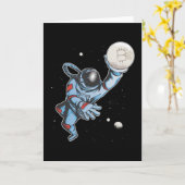 Bitmunt naar de maan Astronaut Kaart (Gele Bloem)