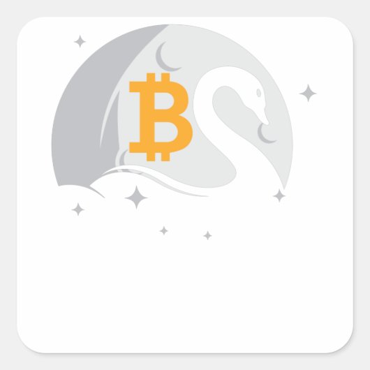 Bitmunt Swan Vierkante Sticker (Voorkant)