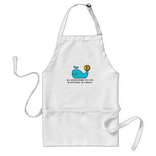 Bitmunt Whale T-Shirt Standaard Schort