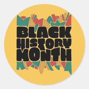Bits colorés Gras Noir Histoire Mois Stickers