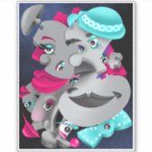 Bits et pièces - Sticker Surreal Puzzle faces (Devant)