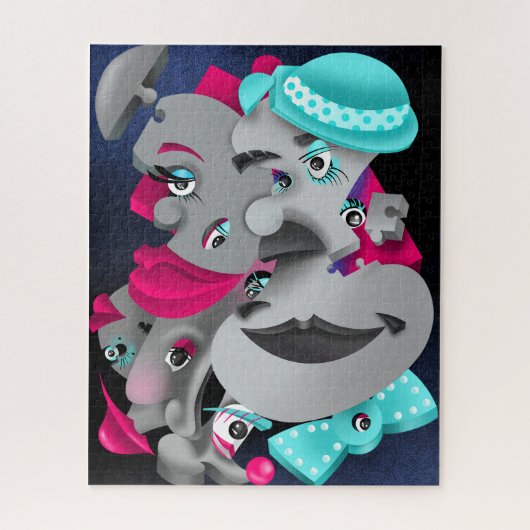 Bits et pièces - Surreal Puzzle Faces (Vertical)