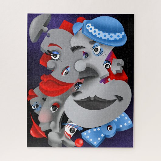 Bits et pièces - Surreal Puzzle Faces (Vertical)