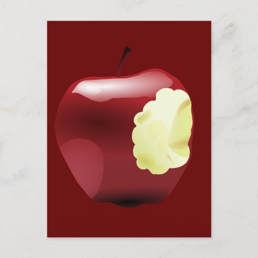 Bitten Apple Briefkaart (Voorkant)