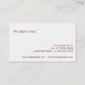 Bitten Apple Visitekaartje (Achterkant)