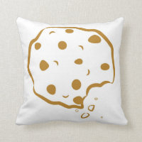 Bitten Chocolate Chip Cookie Pillow