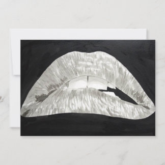 Bitten Lips-uitnodiging Kaart