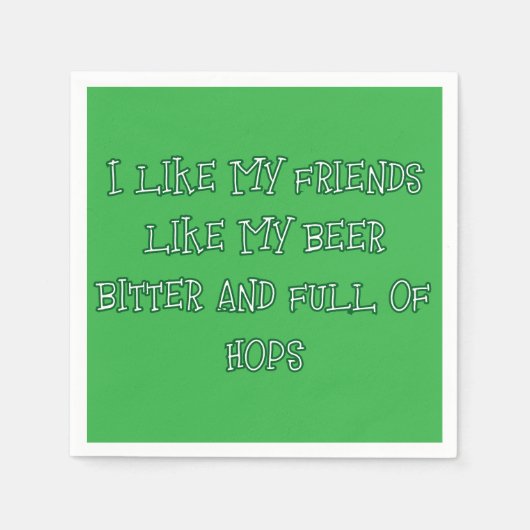 Bitter bier gewenst servet (Voorkant)