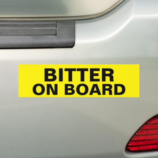 bitter bumpersticker (Op auto)