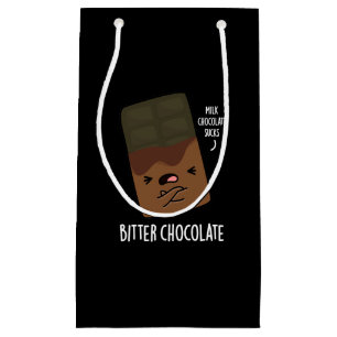 Bitter Chocolate Funny Snoep Pun Dark BG Klein Cadeauzakje