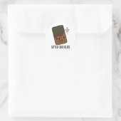 Bitter Chocolate Funny Snoep Pun Ronde Sticker (Tas)