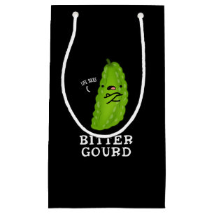 Bitter Gourd Funny Veggie Pun Dark BG Klein Cadeauzakje