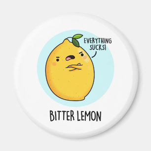 Bitter Lemon Funny Fruit Pun Magneet