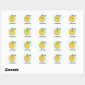 Bitter Lemon Funny Fruit Pun Ronde Sticker (Vel)