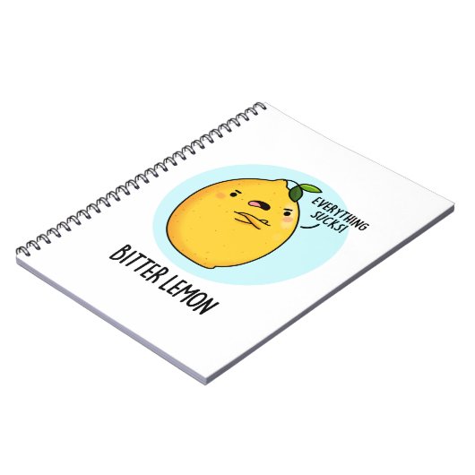 Bitter Lemon Grappige Fruitwoordspeling Notitieboek (Linkerzijde)