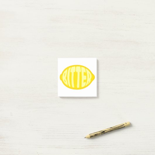 Bitter Lemon Post-it® Notes (Op bureau)