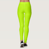 Bitter limoengroen Effen kleur Leggings (Achterkant)