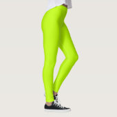 Bitter limoengroen Effen kleur Leggings (Rechts)