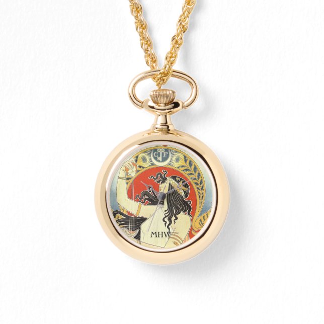 "Bitter Oosters"  aangepaste monogram horloges (Voorkant)