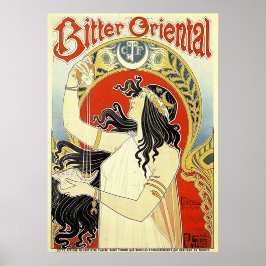 Bitter Oriental Poster van Henri Privat Livemont (Voorkant)