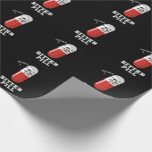 Bitter Pill Funny Medicine Pun Dark BG Cadeaupapier (Hoek)