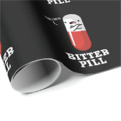 Bitter Pill Funny Medicine Pun Dark BG Cadeaupapier (Rol Hoek)