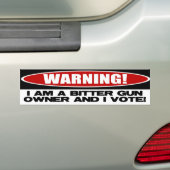 Bitter Pistool Owner Bumpersticker (Op auto)