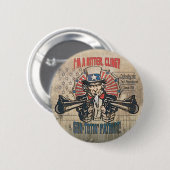 Bitter, Pistool-toting-patriot Ronde Button 5,7 Cm (Voorkant /achterkant)
