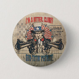Bitter, Pistool-toting-patriot Ronde Button 5,7 Cm