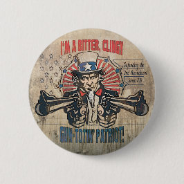 Bitter, Pistool-toting-patriot Ronde Button 5,7 Cm