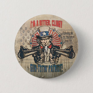 Bitter, Pistool-toting-patriot Ronde Button 5,7 Cm