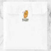 Bitter Sweet Funny Snoep Pun Ronde Sticker (Tas)